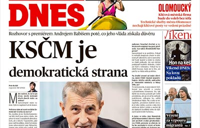 Kredit: Forum 24 - http://forum24.cz/babisuv-ostudny-rozhovor-v-mf-dnes-ukazal-co-si-premier-mysli-kscm-je-demokraticka/